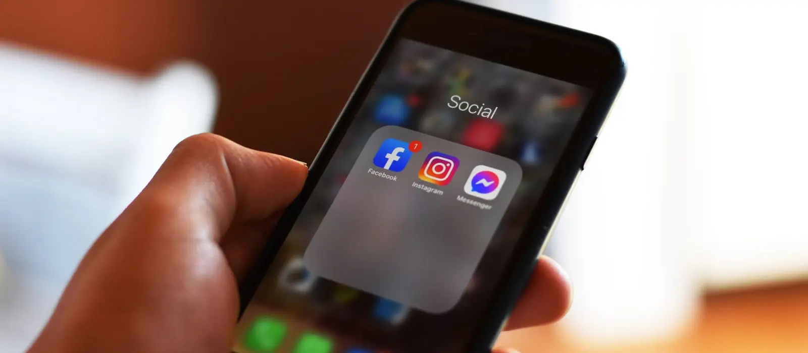 Person using a mobile application