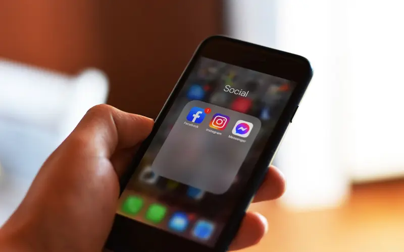Person using a mobile application