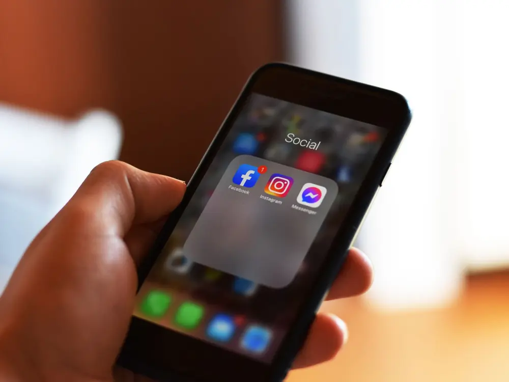 Person using a mobile application