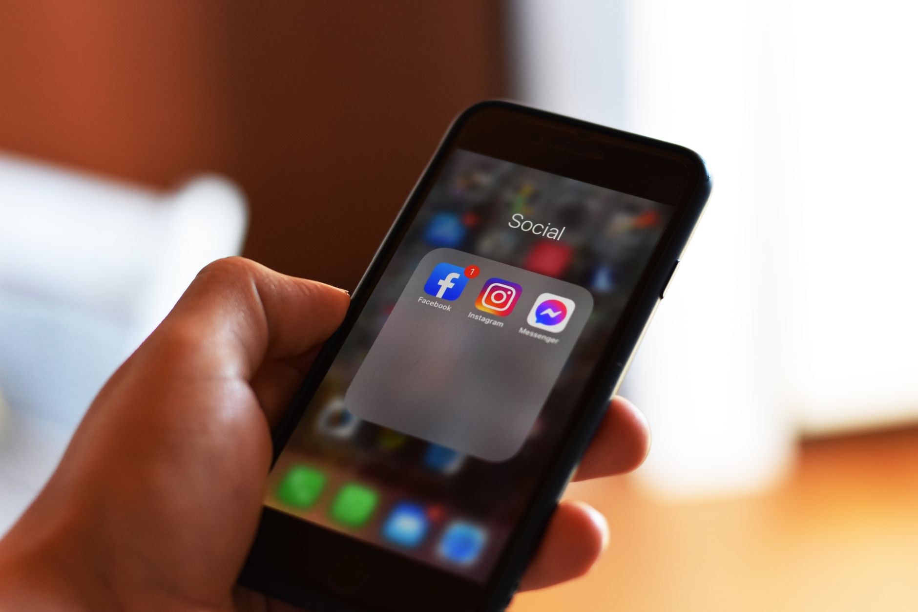 Person using a mobile application